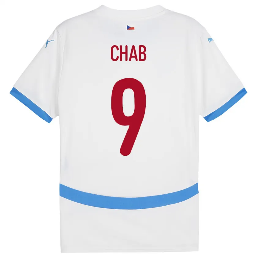 Danxen Dětské Česko Adam Chab #9 Bílý Daleko Hráčské Dresy 24-26 Dres