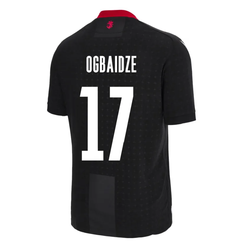 Danxen Dětské Georgia Shalva Ogbaidze #17 Černá Daleko Hráčské Dresy 24-26 Dres
