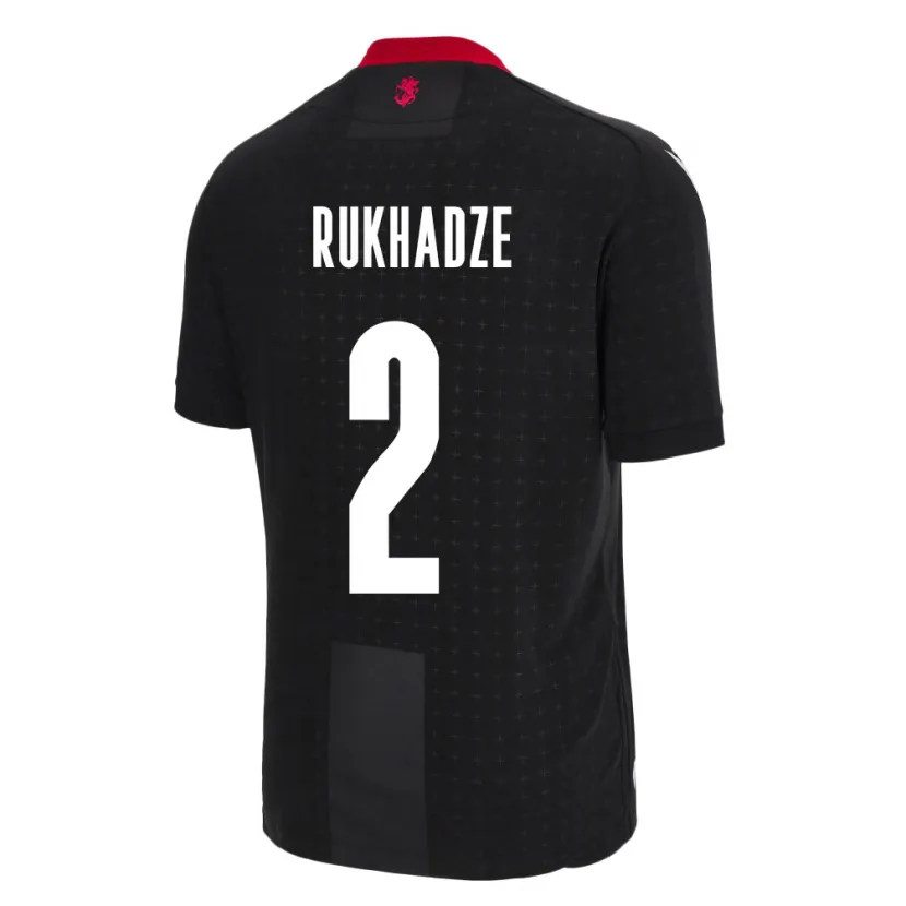 Danxen Dětské Georgia Zurab Rukhadze #2 Černá Daleko Hráčské Dresy 24-26 Dres