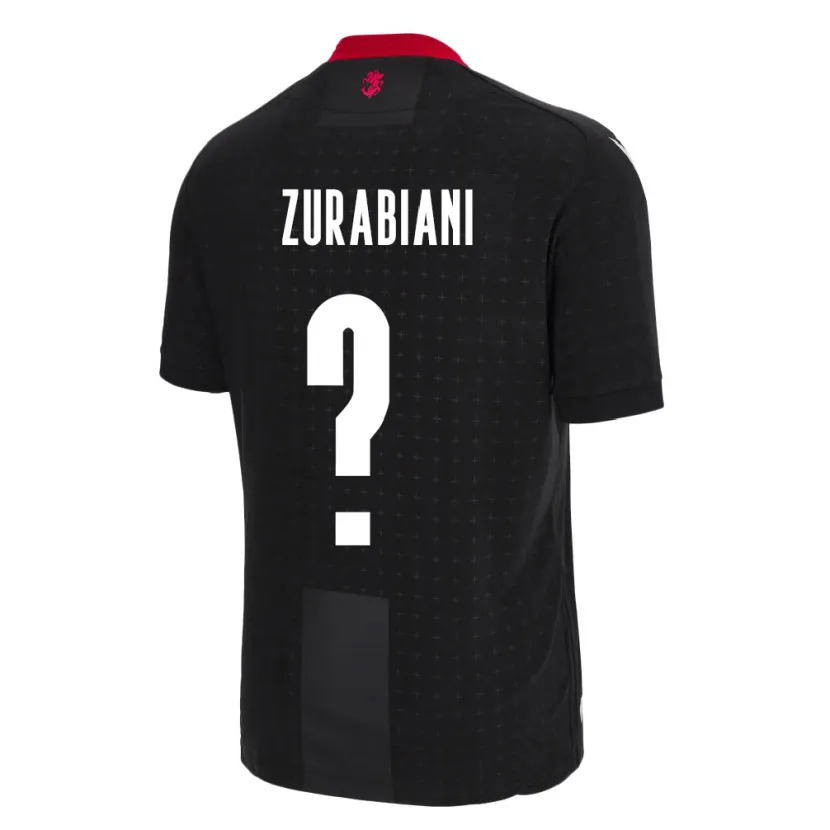 Danxen Dětské Georgia Davit Zurabiani #0 Černá Daleko Hráčské Dresy 24-26 Dres
