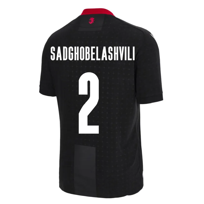 Danxen Dětské Georgia Gela Sadghobelashvili #2 Černá Daleko Hráčské Dresy 24-26 Dres