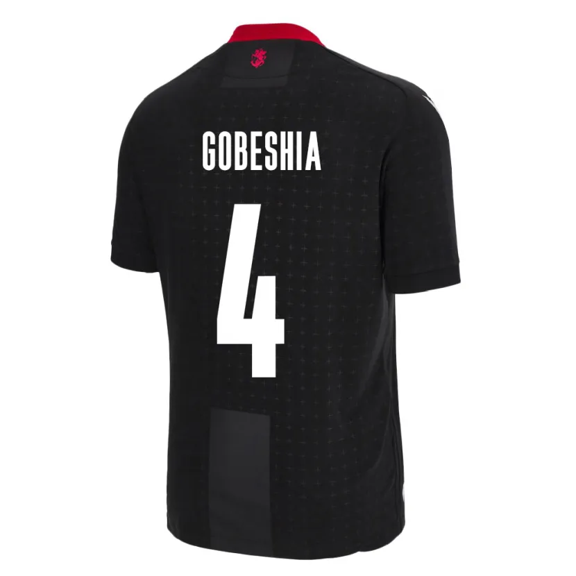 Danxen Dětské Georgia Tengo Gobeshia #4 Černá Daleko Hráčské Dresy 24-26 Dres