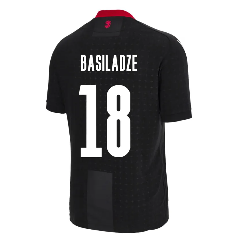 Danxen Dětské Georgia Aleko Basiladze #18 Černá Daleko Hráčské Dresy 24-26 Dres