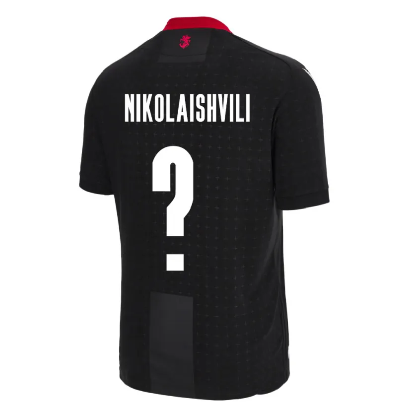 Danxen Dětské Georgia Giorgi Nikolaishvili #0 Černá Daleko Hráčské Dresy 24-26 Dres