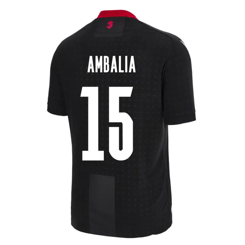 Danxen Dětské Georgia Tinatin Ambalia #15 Černá Daleko Hráčské Dresy 24-26 Dres
