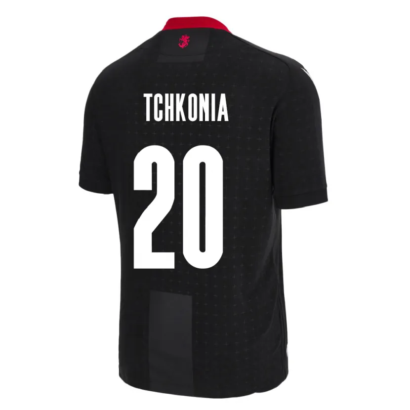 Danxen Dětské Georgia Khatia Tchkonia #20 Černá Daleko Hráčské Dresy 24-26 Dres