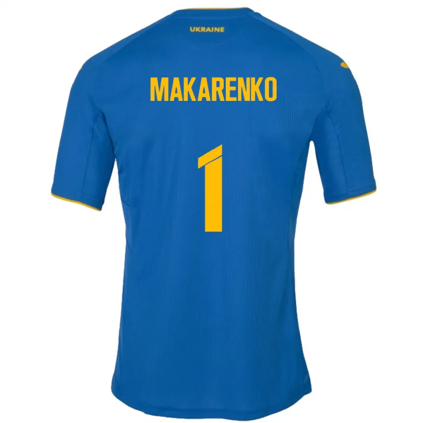 Danxen Dětské Ukrajina Nazar Makarenko #1 Modrý Daleko Hráčské Dresy 24-26 Dres