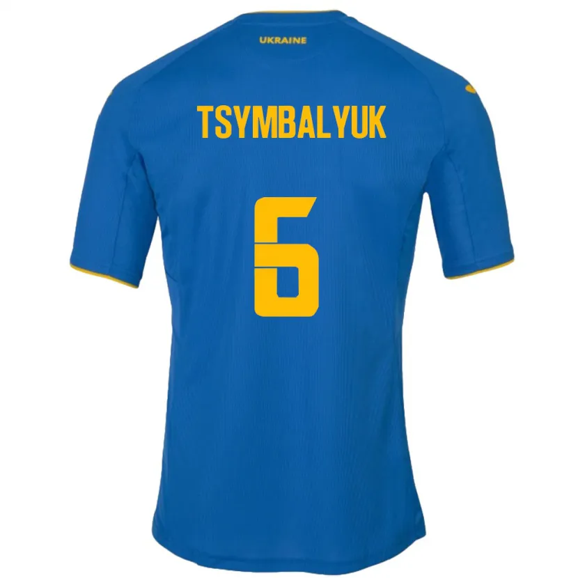Danxen Dětské Ukrajina Maksym Tsymbalyuk #6 Modrý Daleko Hráčské Dresy 24-26 Dres