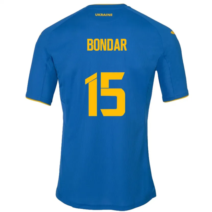 Danxen Dětské Ukrajina Nazar Bondar #15 Modrý Daleko Hráčské Dresy 24-26 Dres