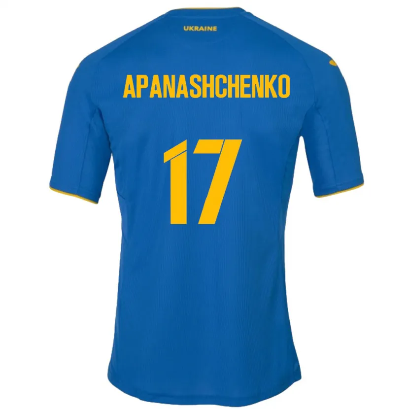 Danxen Dětské Ukrajina Daryna Apanashchenko #17 Modrý Daleko Hráčské Dresy 24-26 Dres