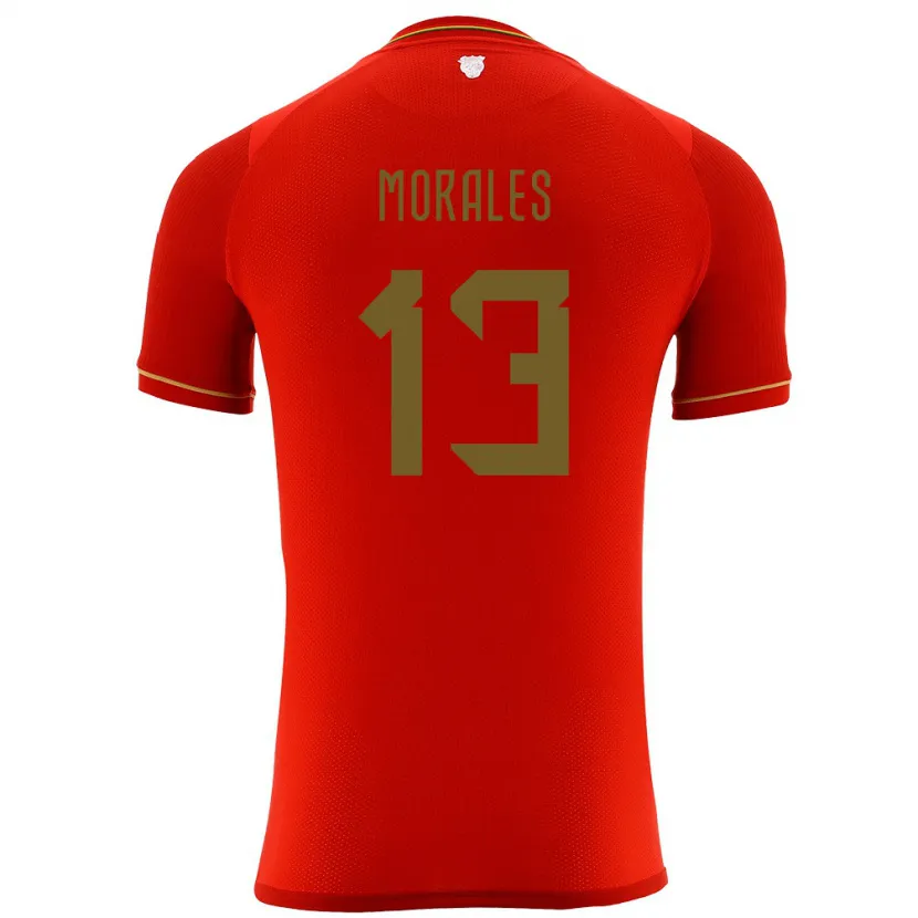 Danxen Dětské Bolívie Ericka Morales #13 Červené Daleko Hráčské Dresy 24-26 Dres