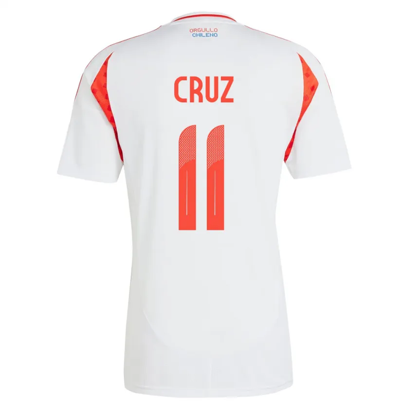 Danxen Dětské Chile Joan Cruz #11 Bílý Daleko Hráčské Dresy 24-26 Dres