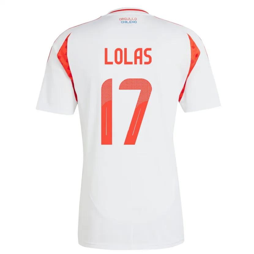 Danxen Dětské Chile Manuel Lolas #17 Bílý Daleko Hráčské Dresy 24-26 Dres