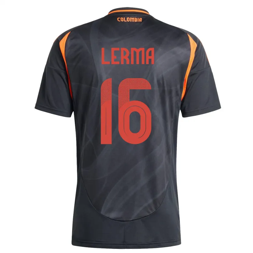 Danxen Dětské Kolumbie Jefferson Lerma #16 Černá Daleko Hráčské Dresy 24-26 Dres