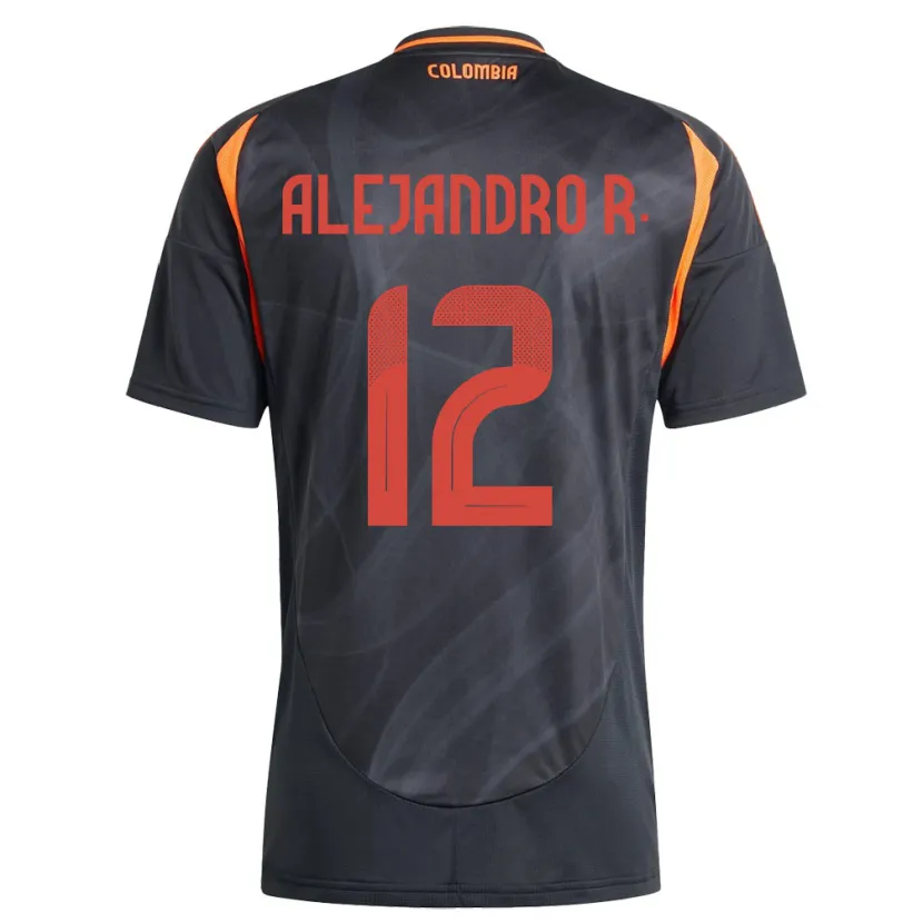 Danxen Dětské Kolumbie Alejandro Rodríguez #12 Černá Daleko Hráčské Dresy 24-26 Dres