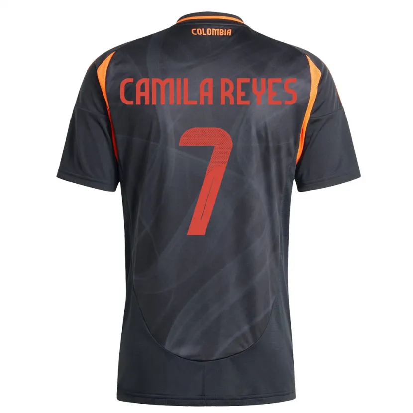 Danxen Dětské Kolumbie María Camila Reyes #7 Černá Daleko Hráčské Dresy 24-26 Dres