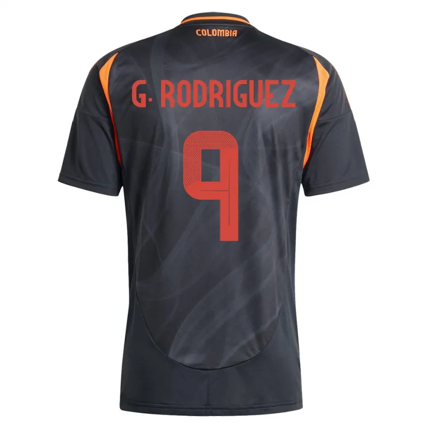 Danxen Dětské Kolumbie Gabriela Rodríguez #9 Černá Daleko Hráčské Dresy 24-26 Dres