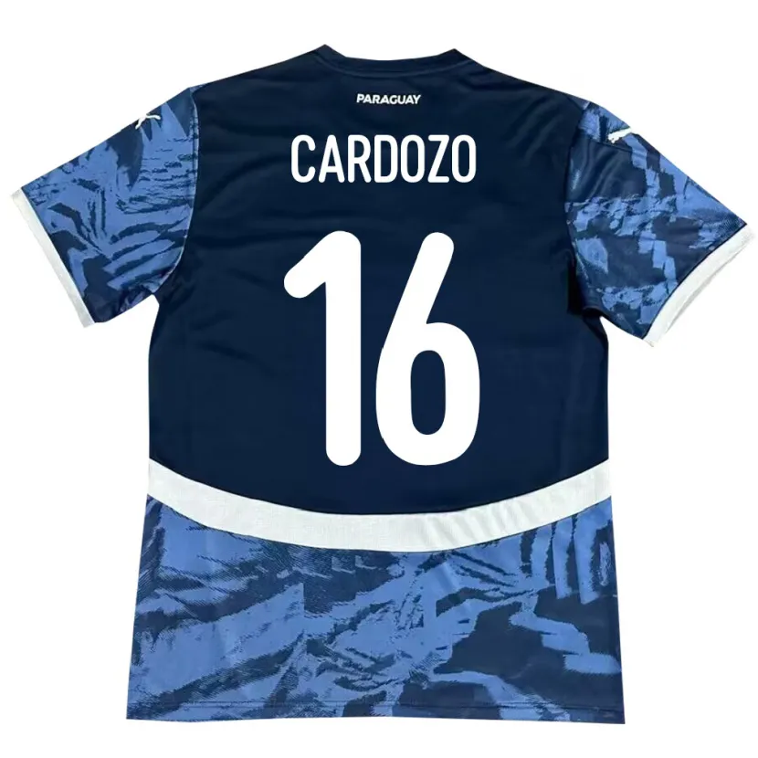 Danxen Dětské Paraguay Juan Cardozo #16 Modrý Daleko Hráčské Dresy 24-26 Dres