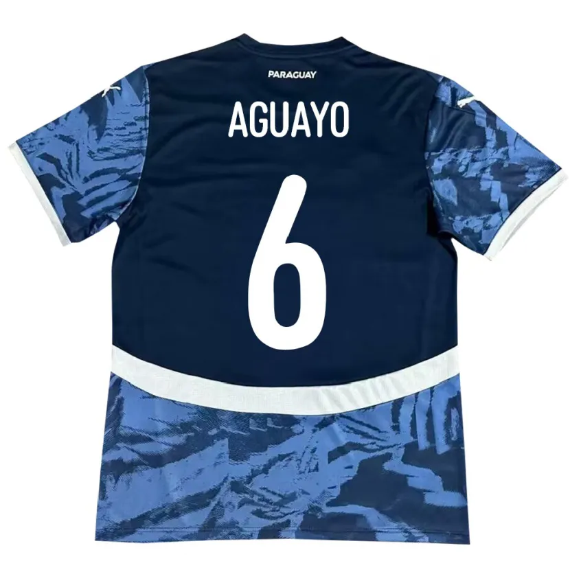 Danxen Dětské Paraguay Ángel Aguayo #6 Modrý Daleko Hráčské Dresy 24-26 Dres