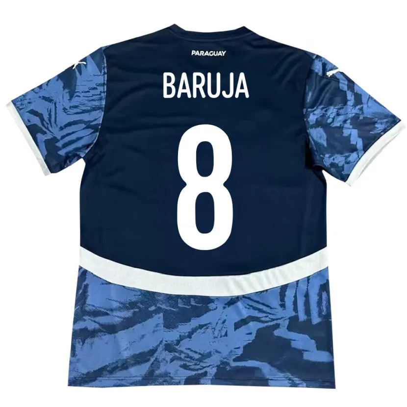 Danxen Dětské Paraguay Fabrizio Baruja #8 Modrý Daleko Hráčské Dresy 24-26 Dres