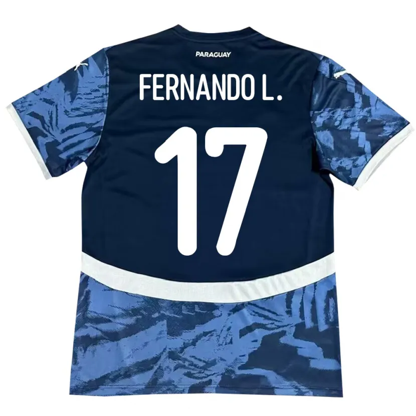 Danxen Dětské Paraguay Fernando Leguizamón #17 Modrý Daleko Hráčské Dresy 24-26 Dres