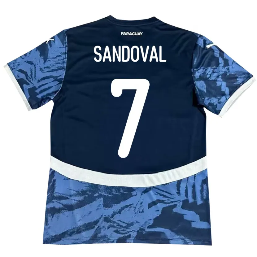 Danxen Dětské Paraguay Fabiola Sandoval #7 Modrý Daleko Hráčské Dresy 24-26 Dres