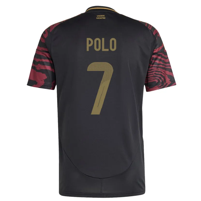 Danxen Dětské Peru Andy Polo #7 Černá Daleko Hráčské Dresy 24-26 Dres