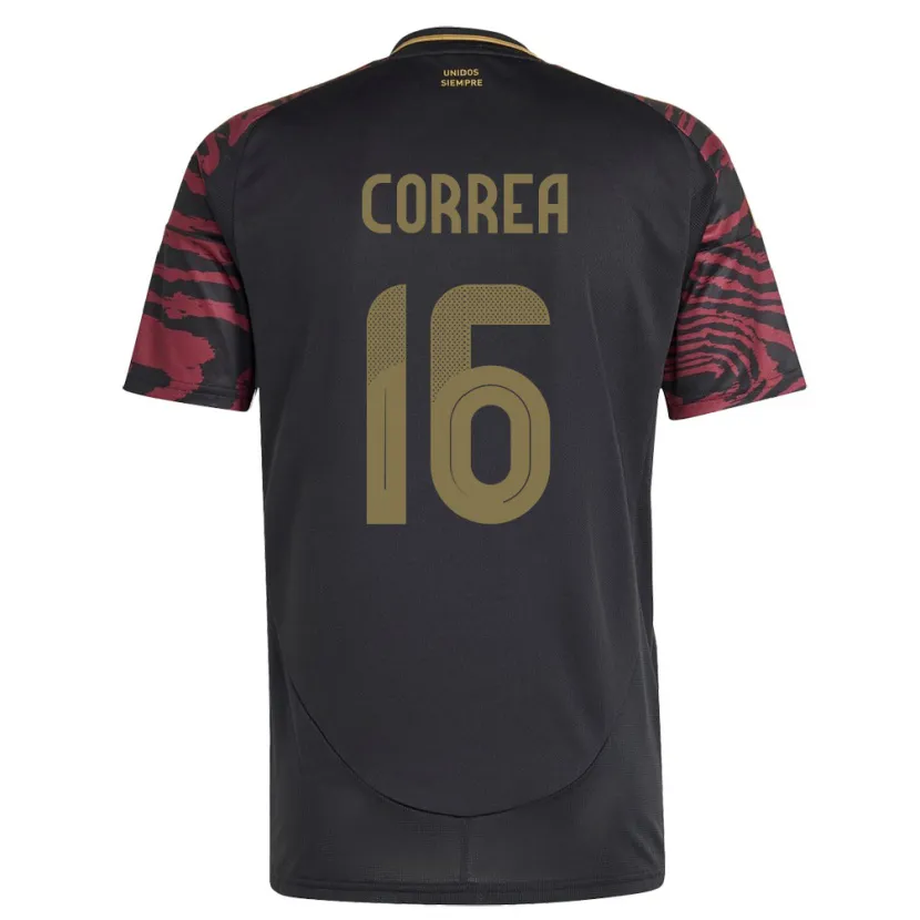 Danxen Dětské Peru Eslyn Correa #16 Černá Daleko Hráčské Dresy 24-26 Dres