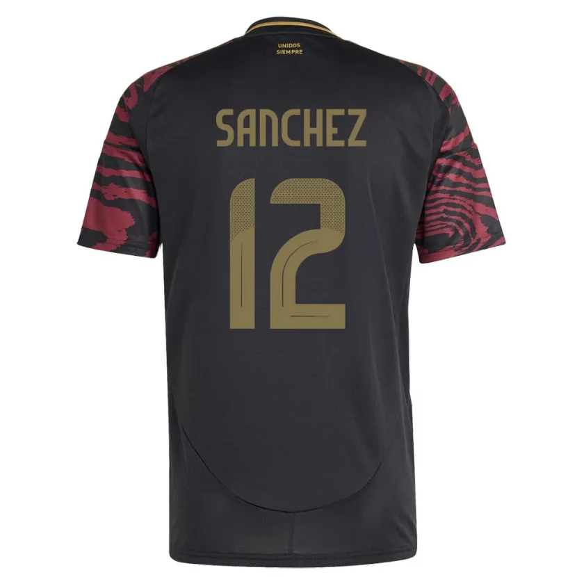 Danxen Dětské Peru Maryory Sánchez #12 Černá Daleko Hráčské Dresy 24-26 Dres