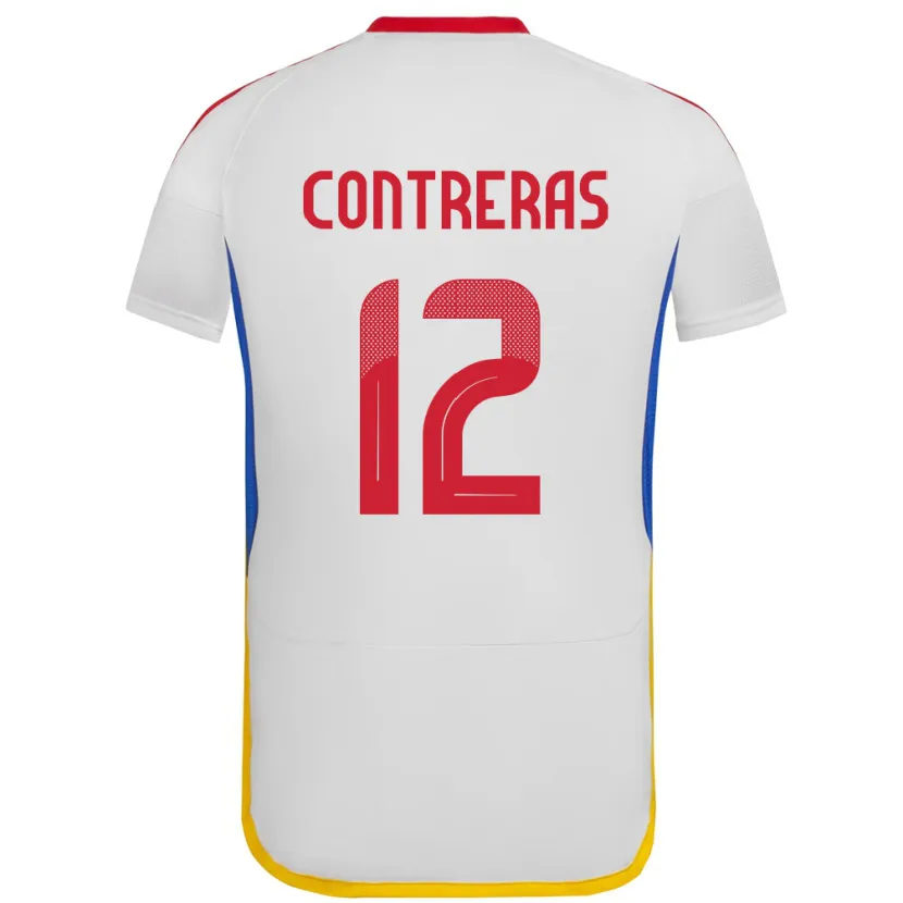Danxen Dětské Venezuela José Contreras #12 Bílý Daleko Hráčské Dresy 24-26 Dres