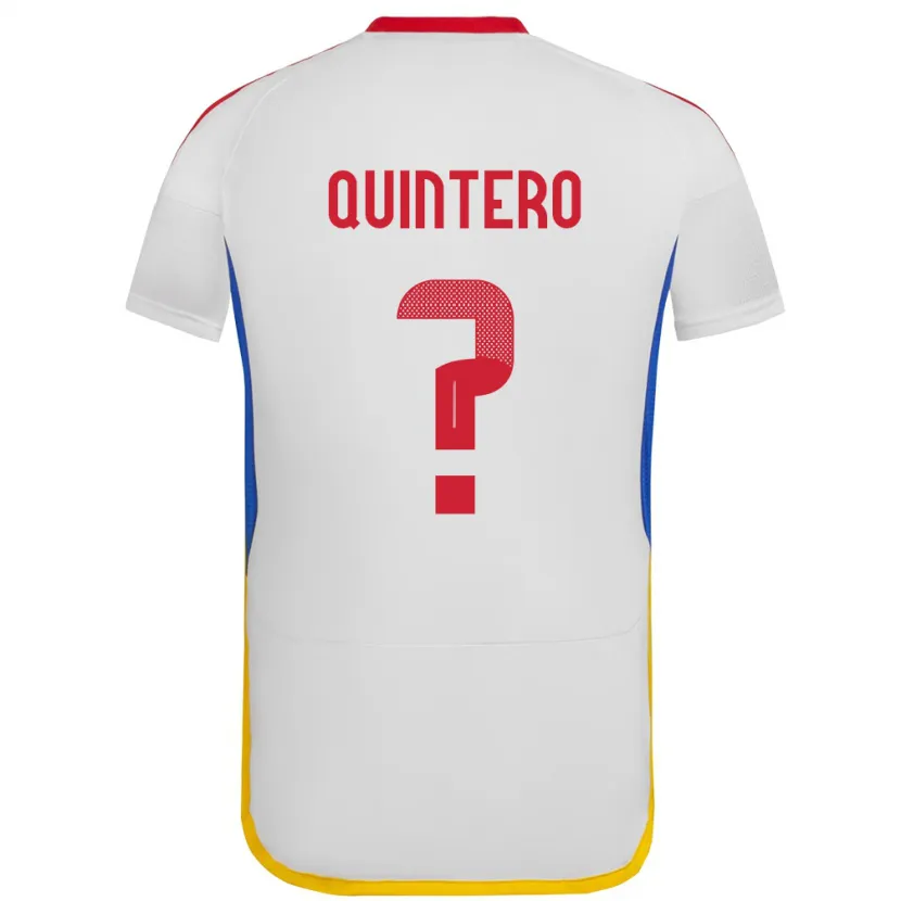 Danxen Dětské Venezuela Teo Quintero #0 Bílý Daleko Hráčské Dresy 24-26 Dres
