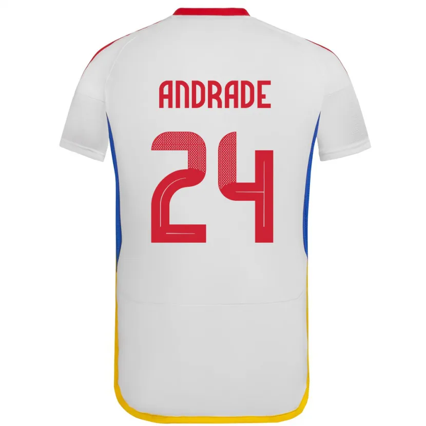 Danxen Dětské Venezuela Kervin Andrade #24 Bílý Daleko Hráčské Dresy 24-26 Dres