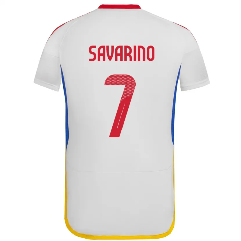 Danxen Dětské Venezuela Jefferson Savarino #7 Bílý Daleko Hráčské Dresy 24-26 Dres