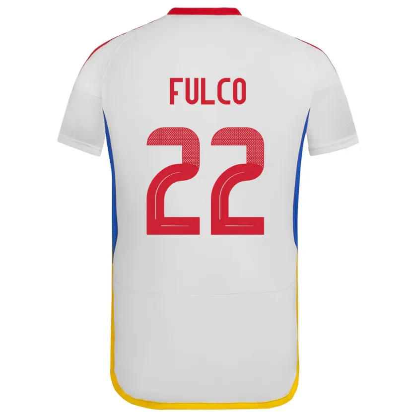 Danxen Dětské Venezuela Pedro Fulco #22 Bílý Daleko Hráčské Dresy 24-26 Dres