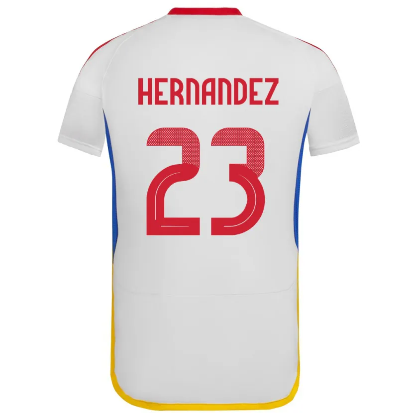 Danxen Dětské Venezuela Luifer Hernández #23 Bílý Daleko Hráčské Dresy 24-26 Dres
