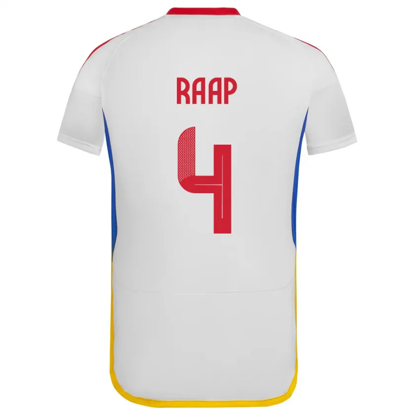 Danxen Dětské Venezuela Yiandro Raap #4 Bílý Daleko Hráčské Dresy 24-26 Dres