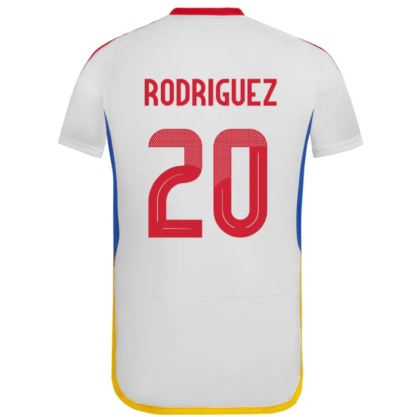 Danxen Dětské Venezuela Dayana Rodríguez #20 Bílý Daleko Hráčské Dresy 24-26 Dres
