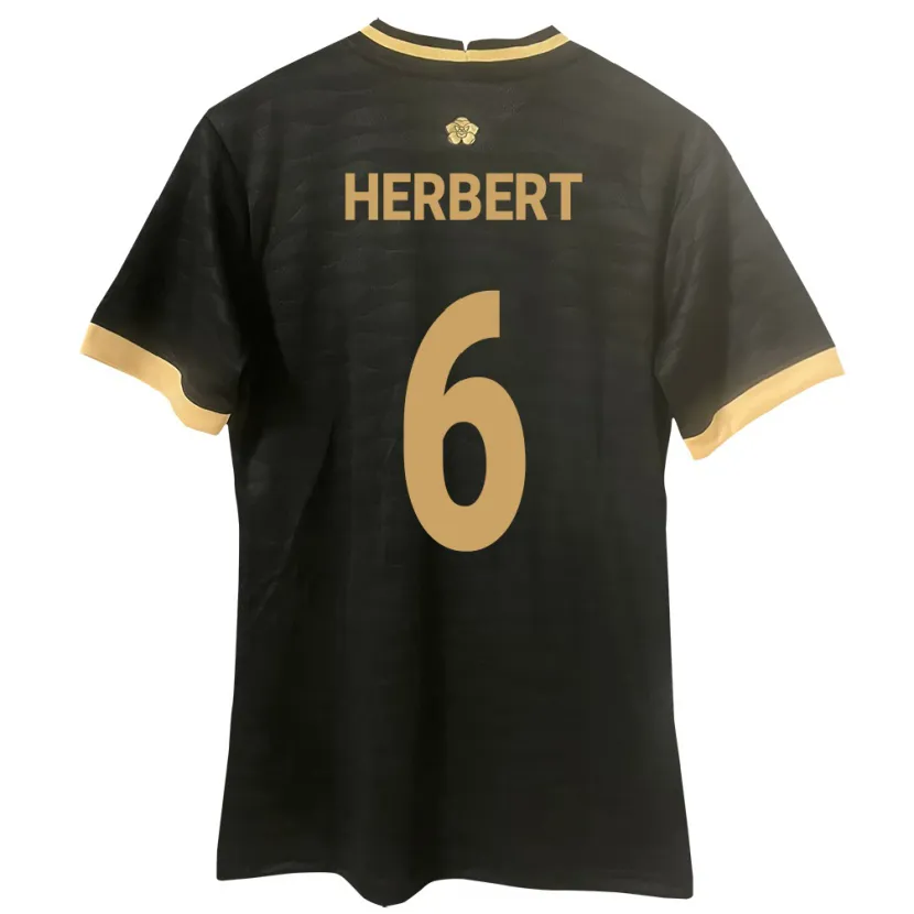 Danxen Dětské Panama Giovany Herbert #6 Černá Daleko Hráčské Dresy 24-26 Dres