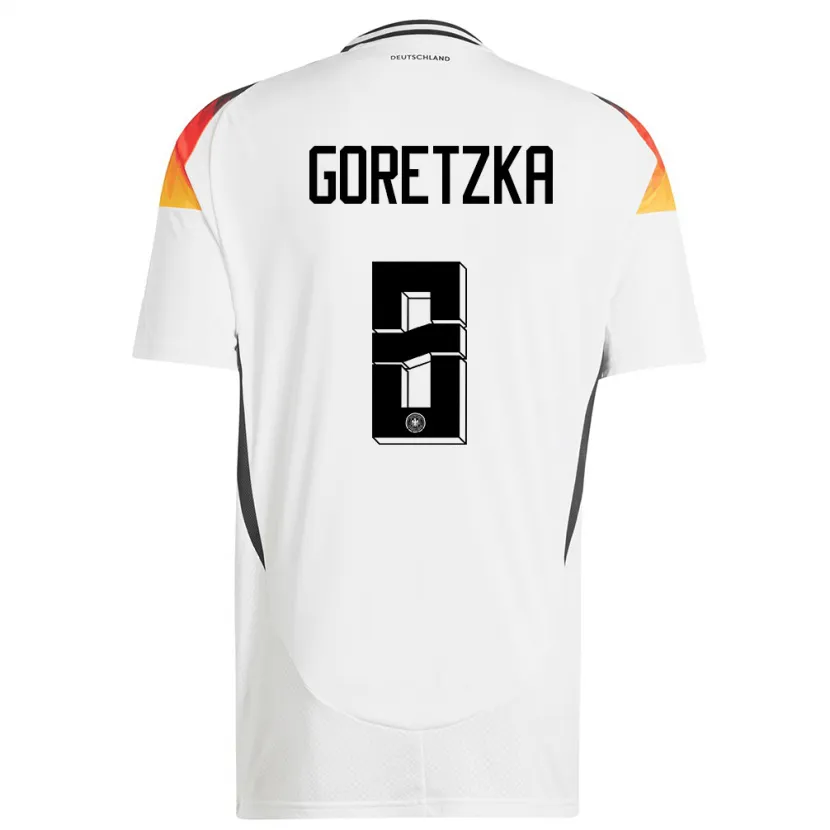 Danxen Pánské Německo Leon Goretzka #8 Bílý Domů Hráčské Dresy 24-26 Dres