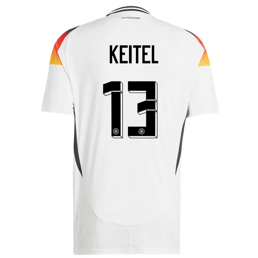 Danxen Pánské Německo Yannik Keitel #13 Bílý Domů Hráčské Dresy 24-26 Dres