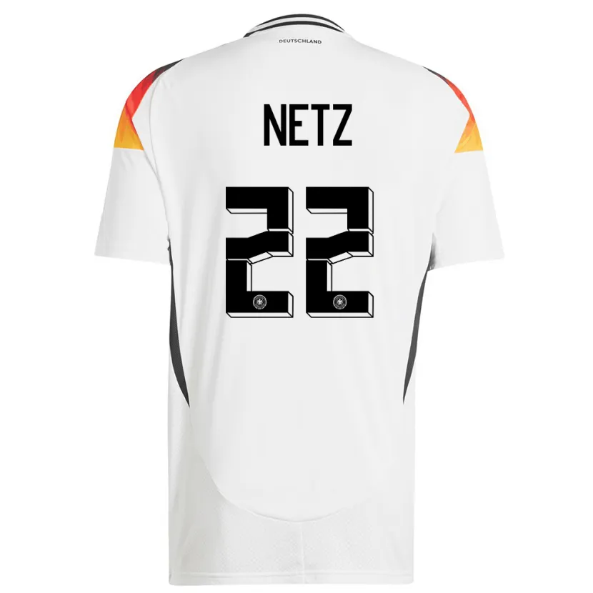 Danxen Pánské Německo Luca Netz #22 Bílý Domů Hráčské Dresy 24-26 Dres