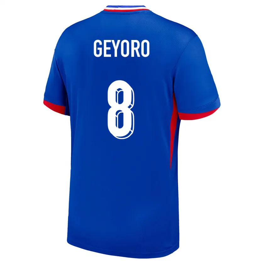 Danxen Pánské Francie Grace Geyoro #8 Modrý Domů Hráčské Dresy 24-26 Dres