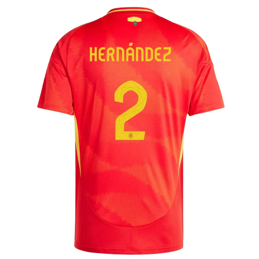 Danxen Pánské Španělsko Oihane Hernandez #2 Červené Domů Hráčské Dresy 24-26 Dres