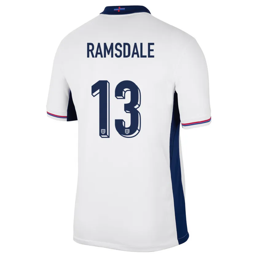 Danxen Pánské Anglie Aaron Ramsdale #13 Bílý Domů Hráčské Dresy 24-26 Dres