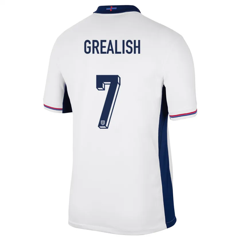 Danxen Pánské Anglie Jack Grealish #7 Bílý Domů Hráčské Dresy 24-26 Dres