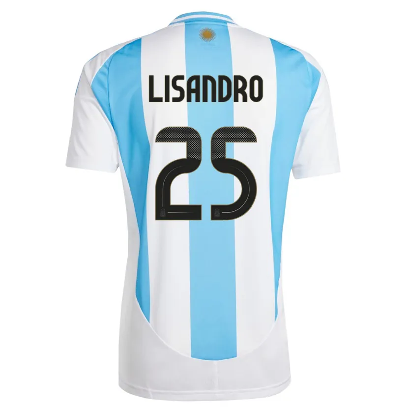 Danxen Pánské Argentina Lisandro Martinez #25 Bílá Modrá Domů Hráčské Dresy 24-26 Dres