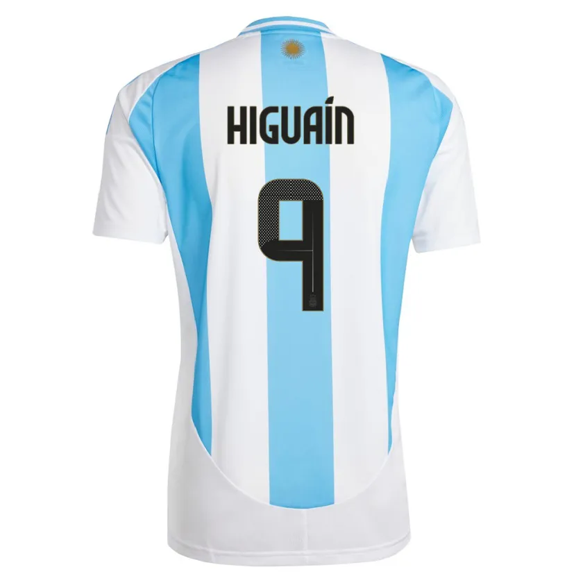 Danxen Pánské Argentina Gonzalo Higuain #9 Bílá Modrá Domů Hráčské Dresy 24-26 Dres