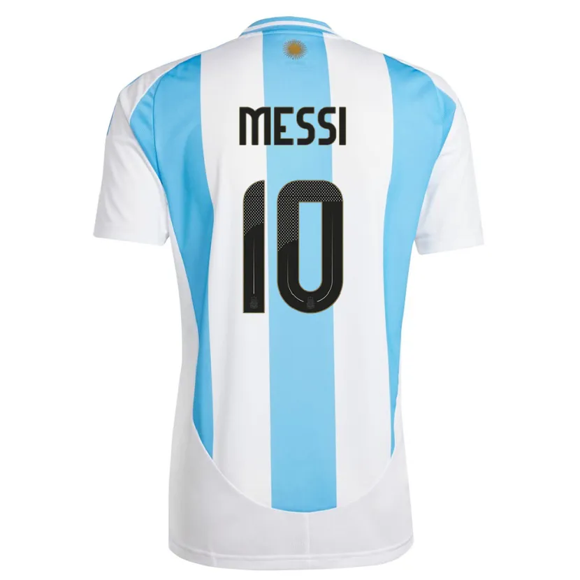 Danxen Pánské Argentina Lionel Messi #10 Bílá Modrá Domů Hráčské Dresy 24-26 Dres