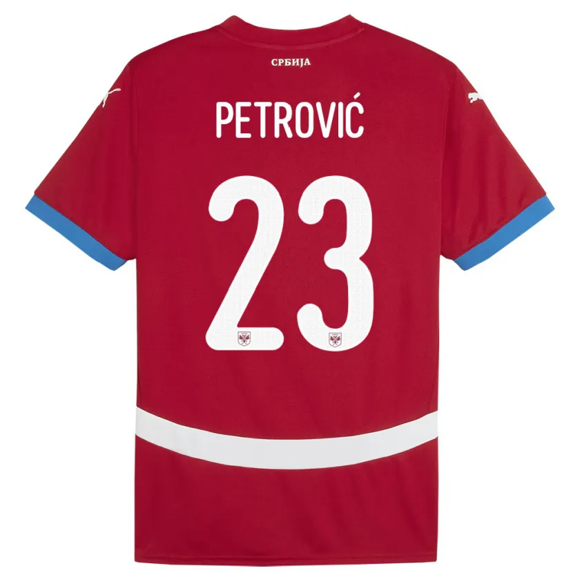 Danxen Pánské Srbsko Jovana Petrovic #23 Červené Domů Hráčské Dresy 24-26 Dres