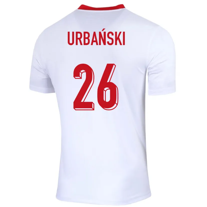 Danxen Pánské Polsko Kacper Urbanski #26 Bílý Domů Hráčské Dresy 24-26 Dres